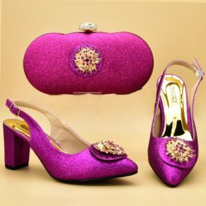 Fuchsia Sunburst Matching Bag & Shoe Set