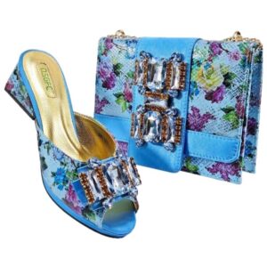 Royal Bloom Matching Bag & Shoe Set