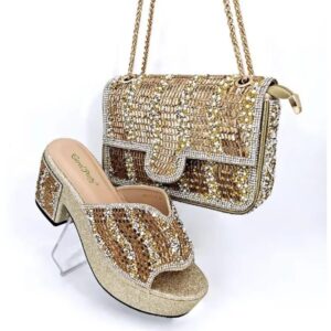 Champagne Grace Matching Bag & Shoe Set