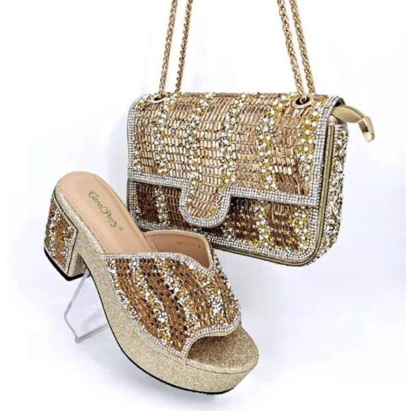 Champagne Grace Matching Bag & Shoe Set