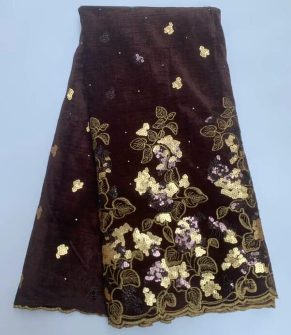 Espresso Champagne Garden Velvet Lace