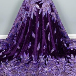 Royal Amethyst Botanical Velvet Lace