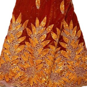 Ember Gold Botanical Velvet Lace