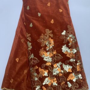 Burnt Sienna Garden Velvet Lace