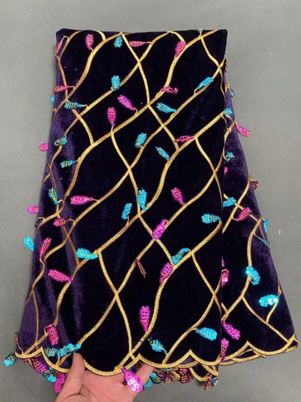 Midnight Carnival Vine Velvet Lace