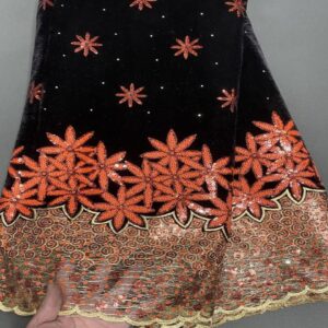 Onyx Ember Starburst Velvet Lace