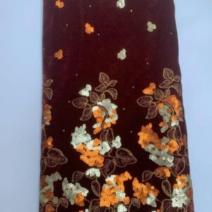 Burgundy Autumn Garden Velvet Lace