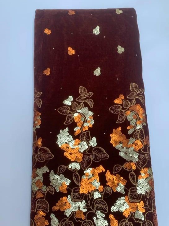 Burgundy Autumn Garden Velvet Lace