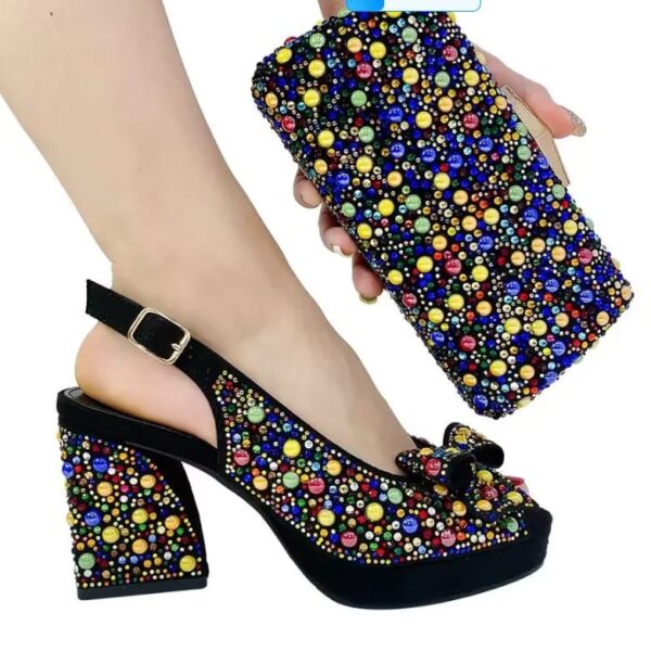 Confetti Crystal Matching Bag & Shoe Set