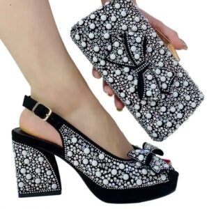 Pearl Mosaic Matching Bag & Shoe Set