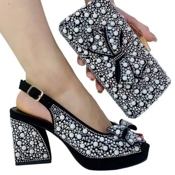 Pearl Mosaic Matching Bag & Shoe Set