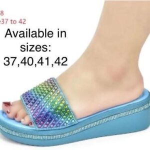 Aqua Rainbow Crystal Platform Slide