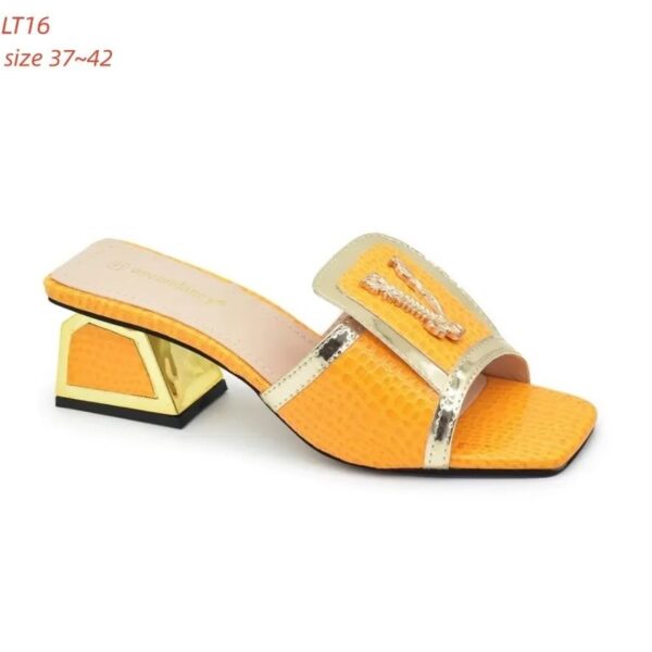 Marigold Buckle Low-Heel Mule
