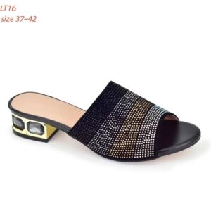 Midnight Ombre Crystal Low-Heel Mule